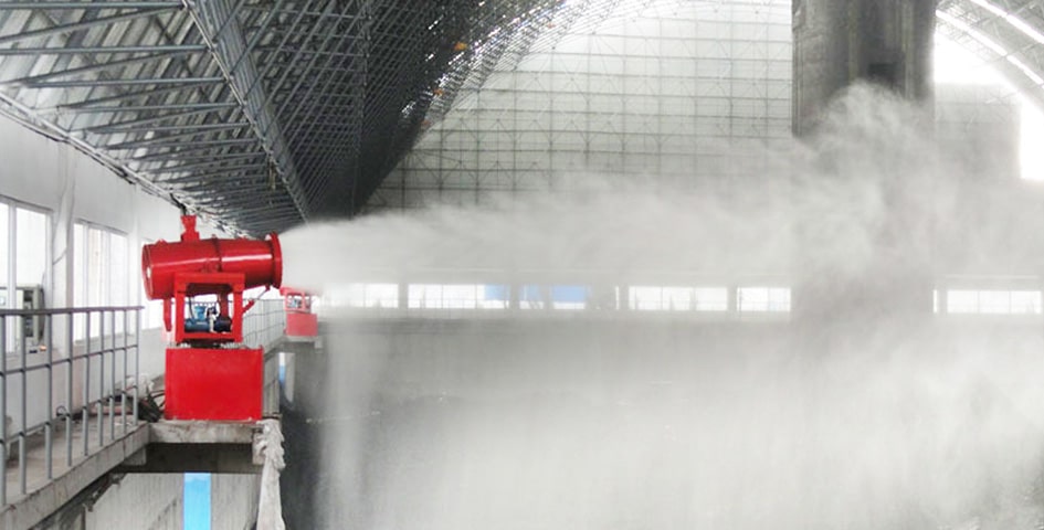 Indonesian customers purchase 10 high-tower fog cannons from our company for dust reduction