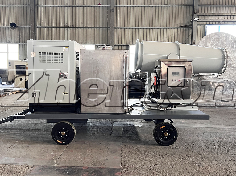 How about the dust suppression effect of the trailer-mounted fog cannon machine?