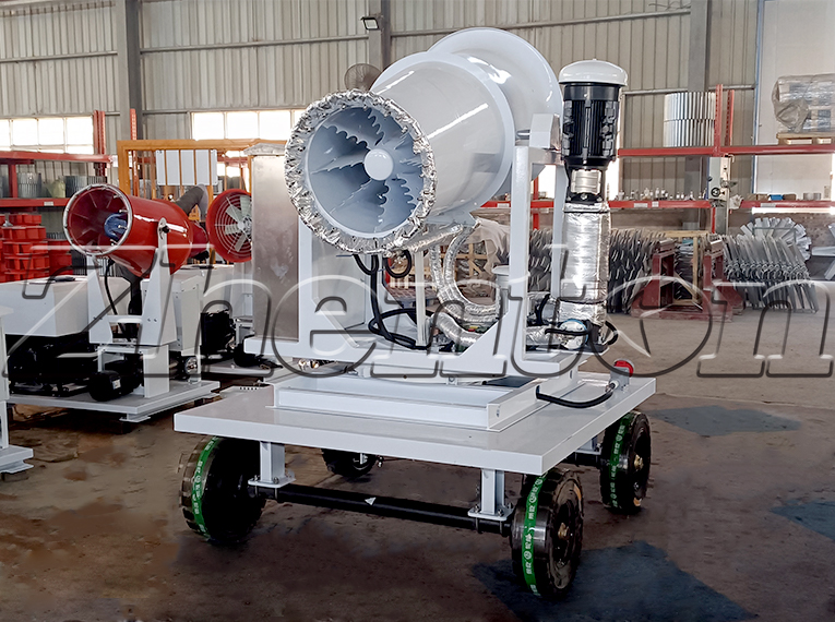 Site Construction Generates Much Dust; Fog Cannon Machine Ensures a Good Environment