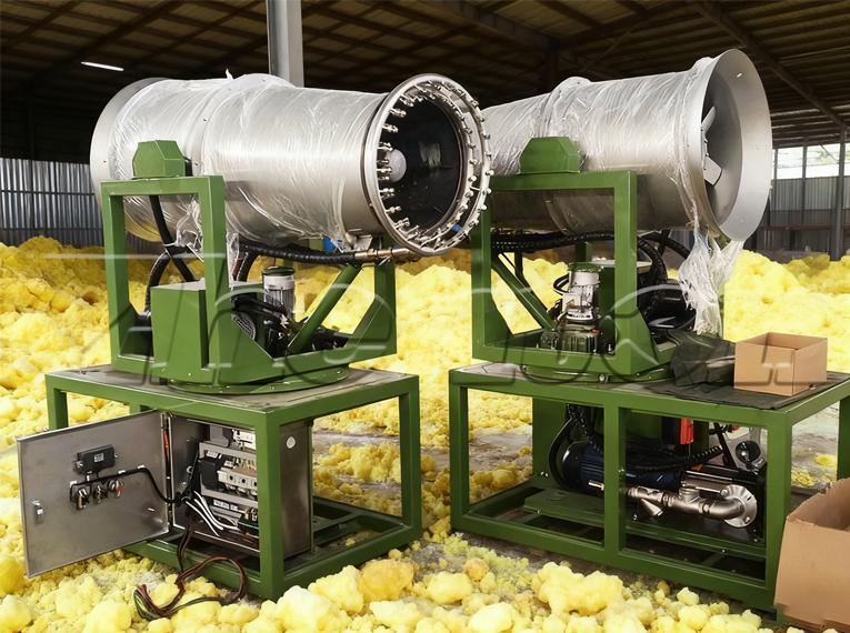 Water Mist Cannon Manufacturer’s 6 Core Solutions for Indonesian Sulfur Warehouse Dust Control